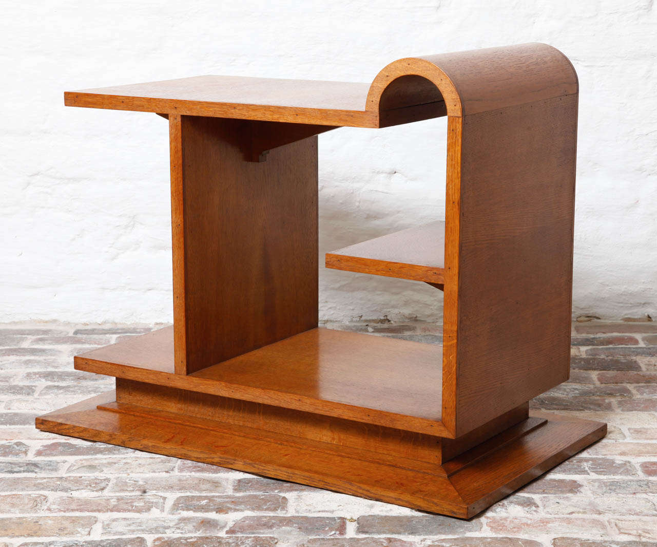 Mid-20th Century Belgian Oak Modernist Table For Sale