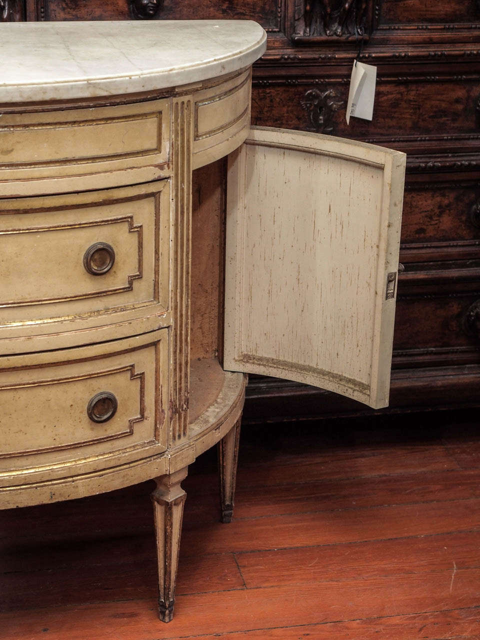 Suite of Italian Luigi XVI Style 19th Century Demi-lune Cabinets In Good Condition In Natchez, MS