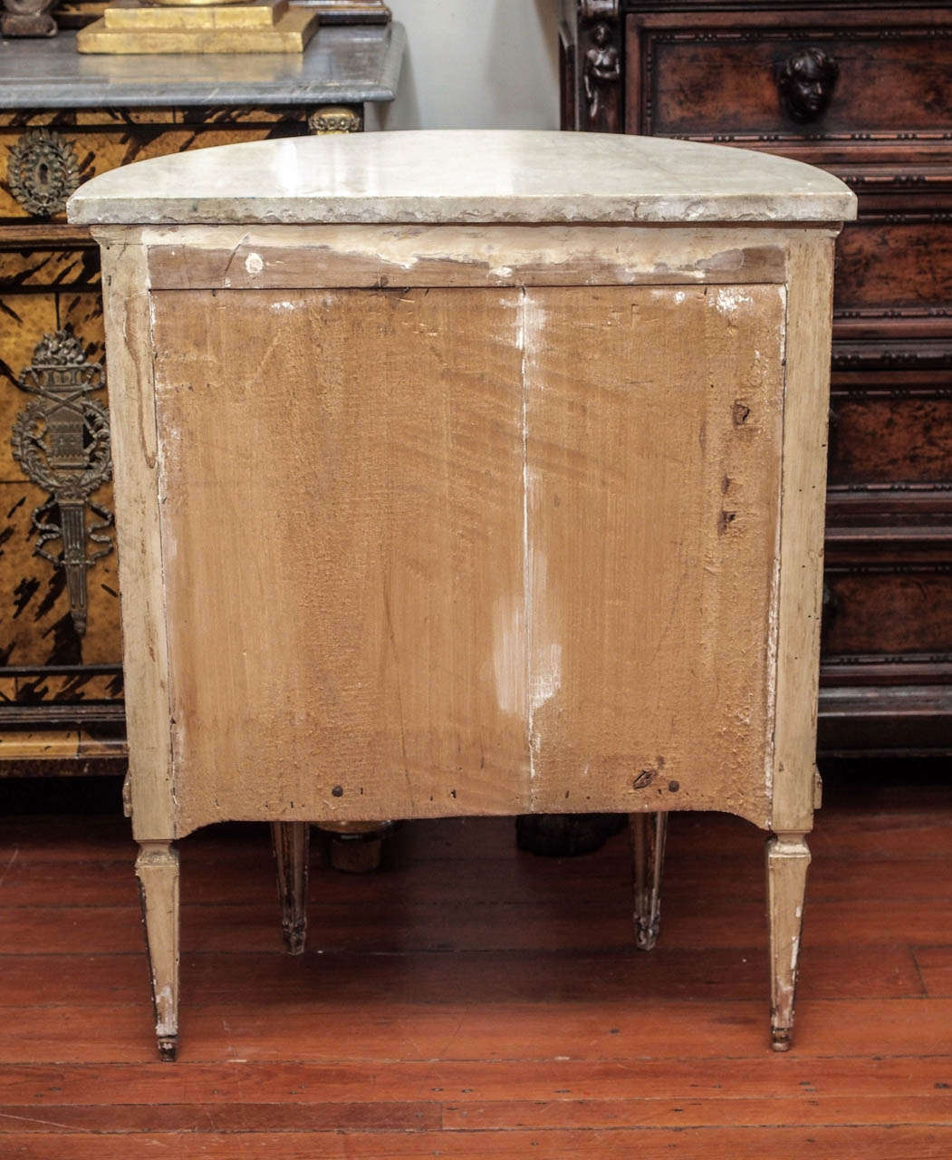 Suite of Italian Luigi XVI Style 19th Century Demi-lune Cabinets 4