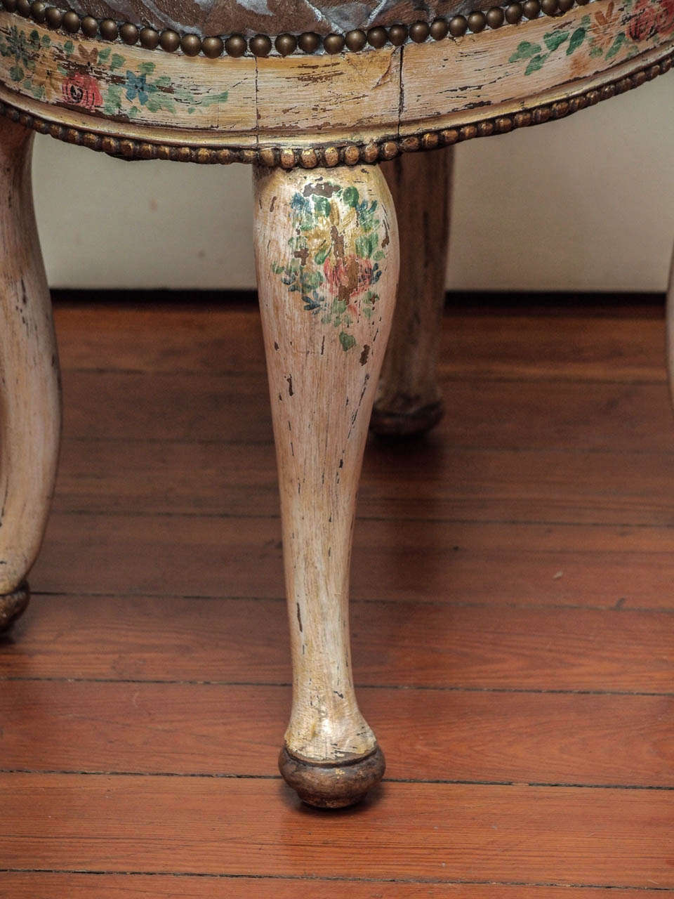 Wood Pair of 19th Century Painted Venetian Stools