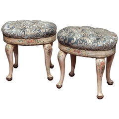 Pair of 19th Century Painted Venetian Stools