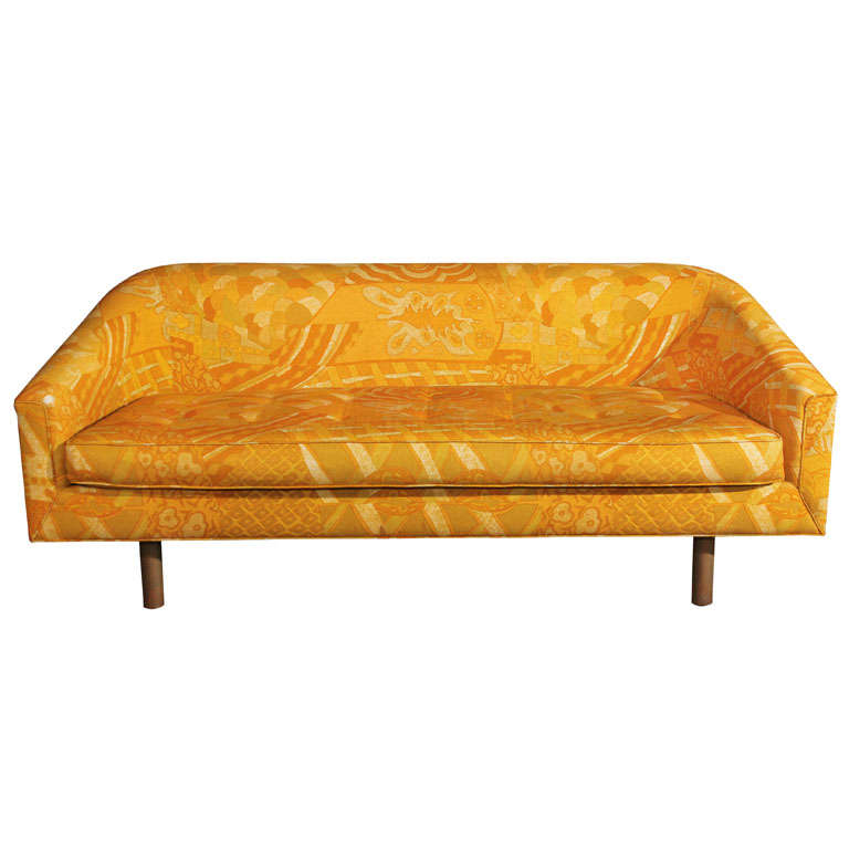 Bold Yellow Loveseat at 1stdibs