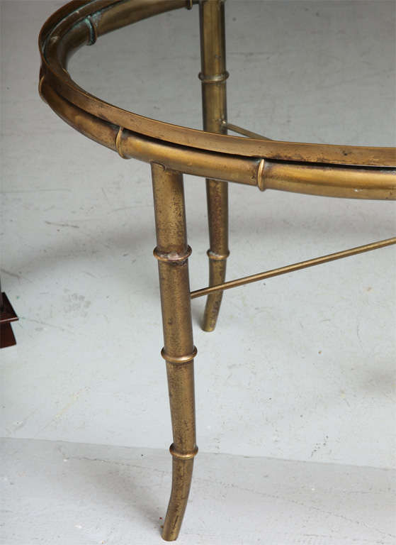 brass bamboo coffee table
