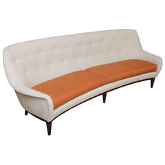 Exciting Tufted Danish Sofa in the Manner of Finn Juhl