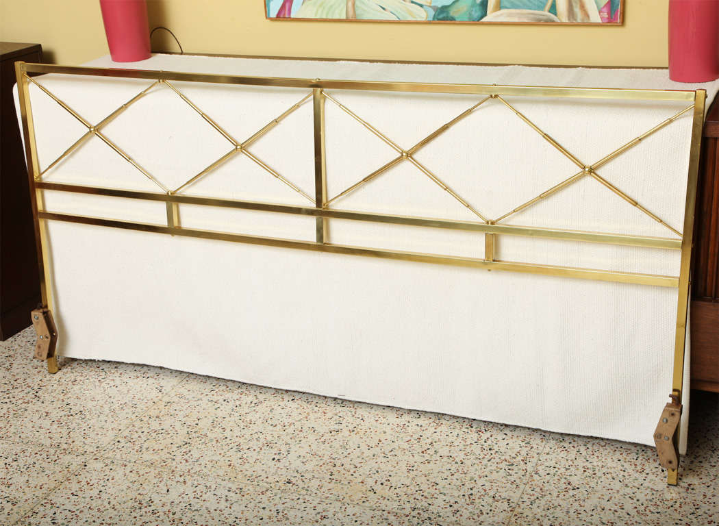 50's Directoire Style Brass King Headboard