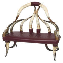 Used Amazing Steer Horn Settee