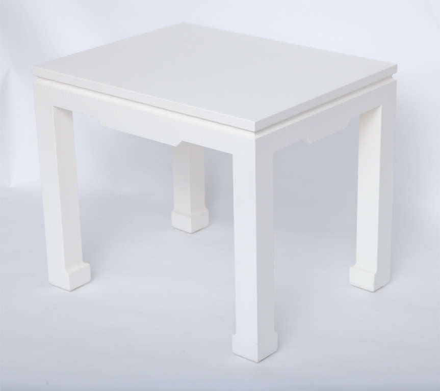 Karl Springer Embossed Leather Table In Good Condition For Sale In West Palm Beach, FL