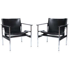 Pair of Charles Pollock Sling Lounge Chairs