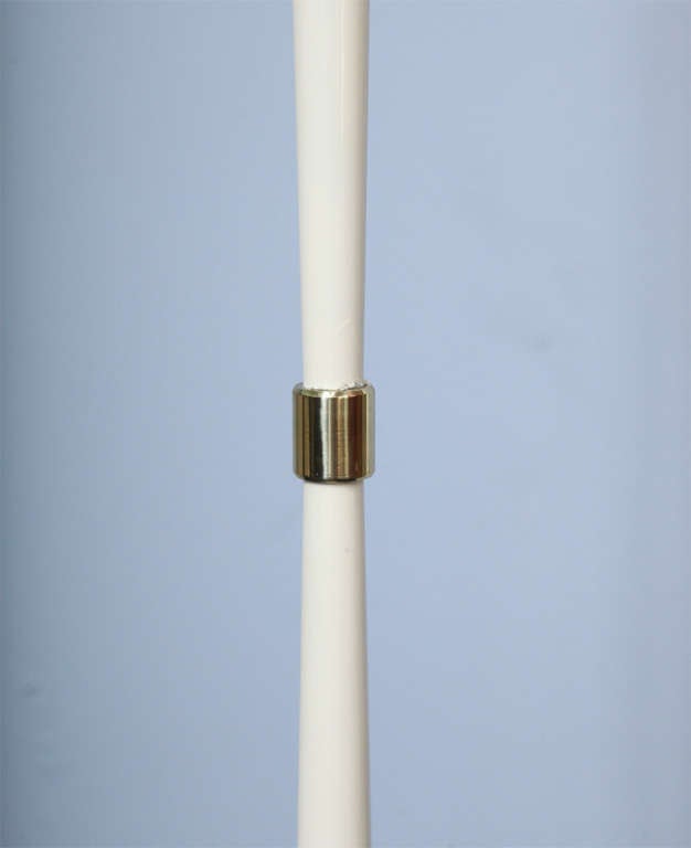 Mid-20th Century Early Guiseppe Ostuni Tall and Elegant Single Cone Floorlamp