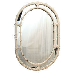 Double Banded Regency Oval Mirror