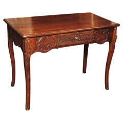 Carved Walnut Writing Table