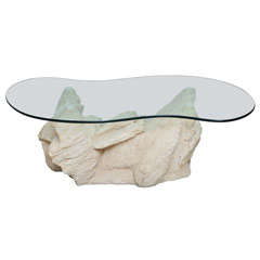Plaster Faux Rock Coffee Table by Sirmos