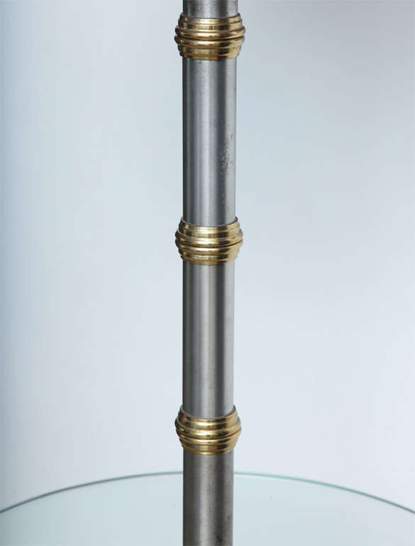 American Pair Mid Century Modern Hi- End Warren Kessler Brass Bamboo Floor Table Lamps