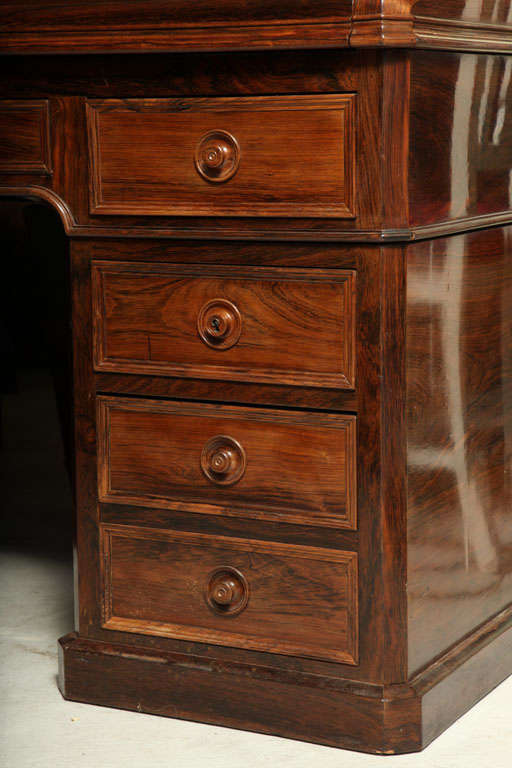 Superb 19th Century Rosewood French Writing Desk 1