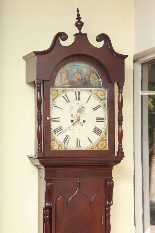 Welsh Wales Mahogany Grandfather Clock