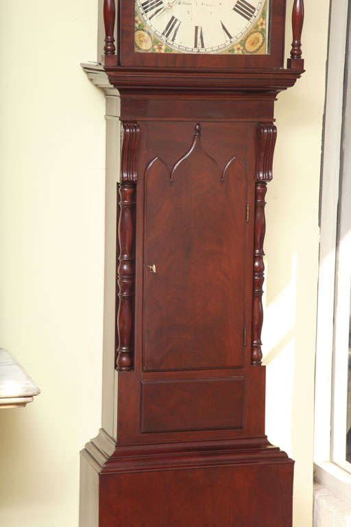Wales Mahogany Grandfather Clock In Good Condition In West Palm Beach, FL