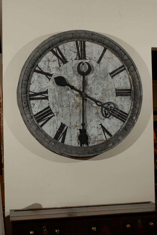 Large French Clock with Zinc frame c.1850s