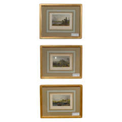 Set of 10 Antique Landscape Prints by Tombleson c1839