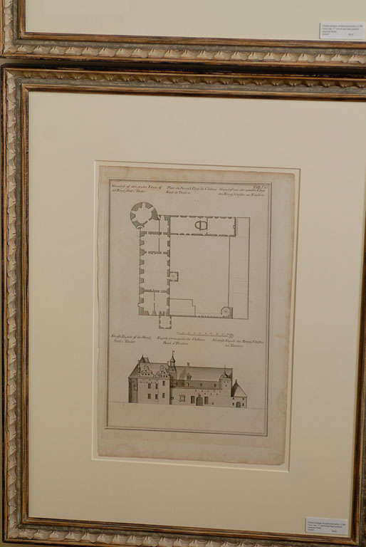 Set of 6 French Antique Architectural Prints. c1790 1