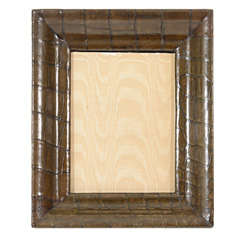 Antique Dark Green Crocodile Leather Frame