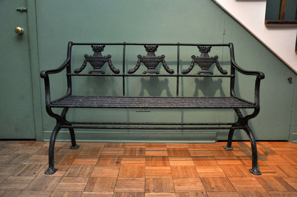 Cast Iron Garden Bench, circa 1910