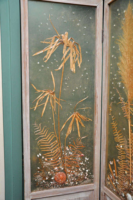 Pine Three Panel Screen circa 1960