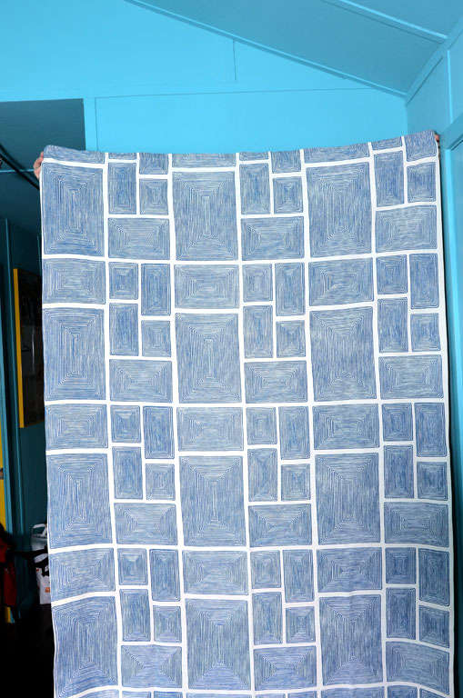 Mid-Century Modern Angelo Testa Cotton Panel 