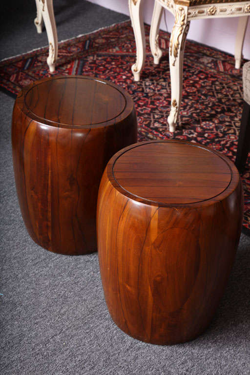 Balinese Pr/solid Teak  STOOLS  Or Side Tables Handturned