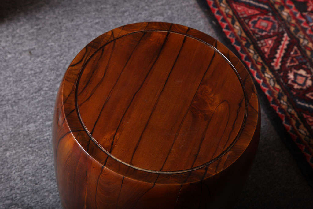 Pr/solid Teak  STOOLS  Or Side Tables Handturned 1