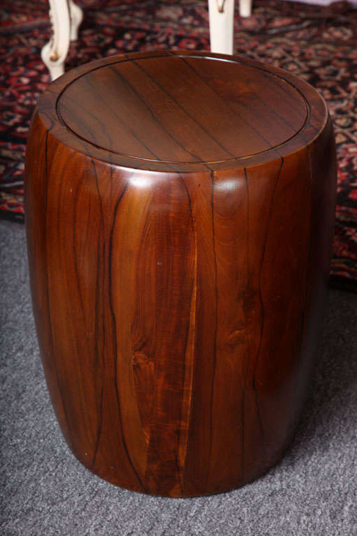 Pr/solid Teak  STOOLS  Or Side Tables Handturned 2