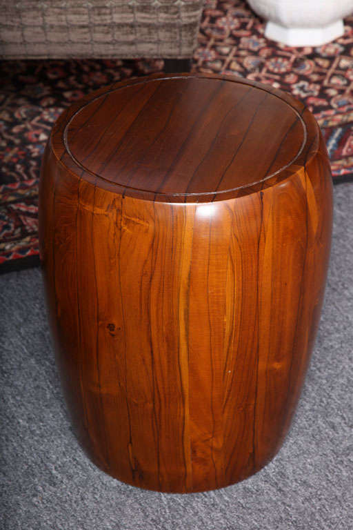 Pr/solid Teak  STOOLS  Or Side Tables Handturned 4