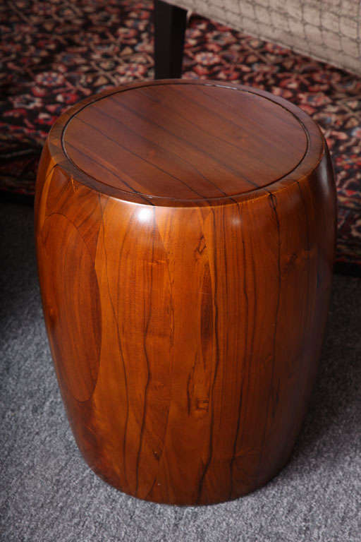Pr/solid Teak  STOOLS  Or Side Tables Handturned 5