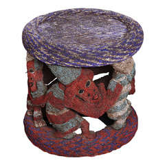 Antique Beaded Cameroon Kings Stool (pr.available)