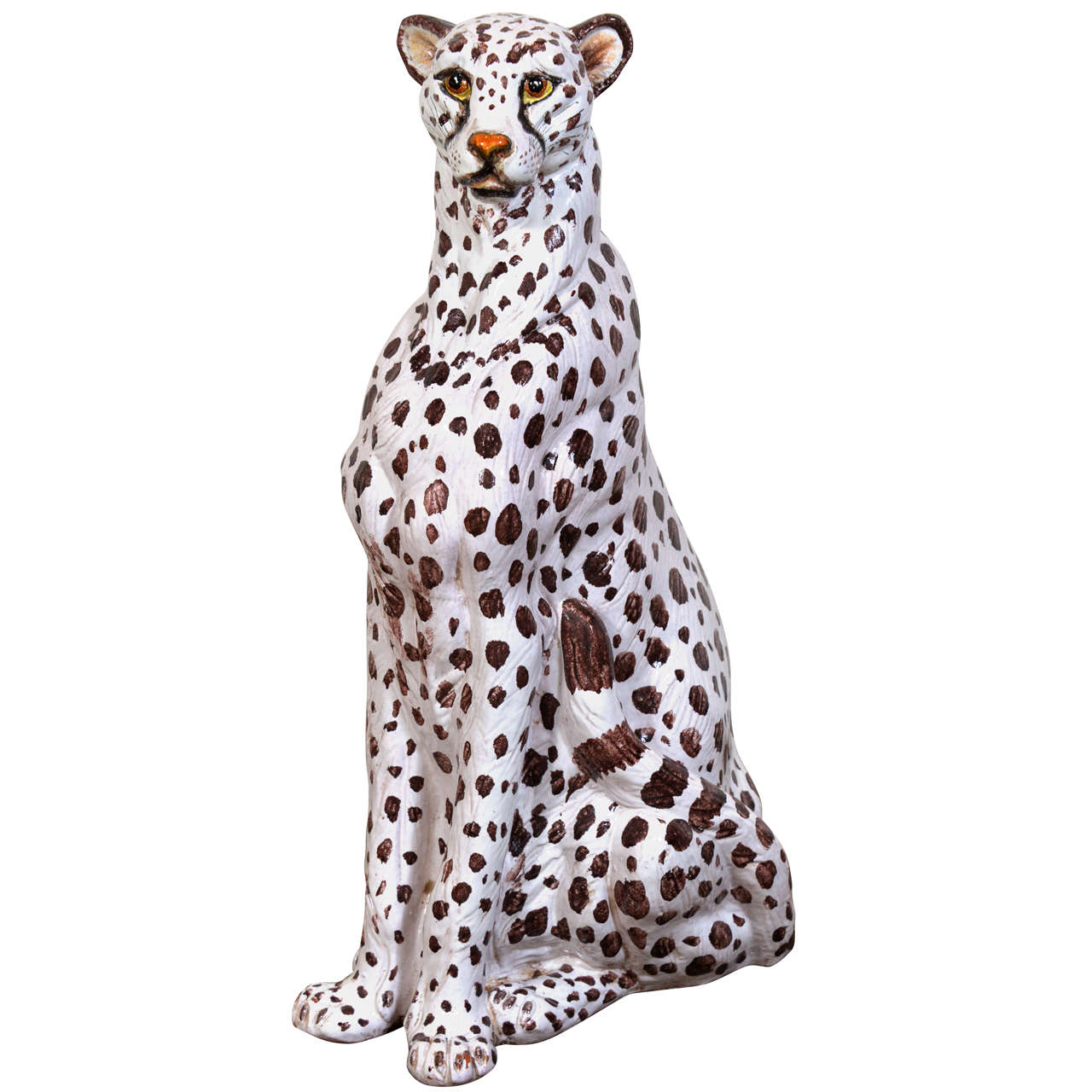 Vintage Italian Ceramic Cheetah