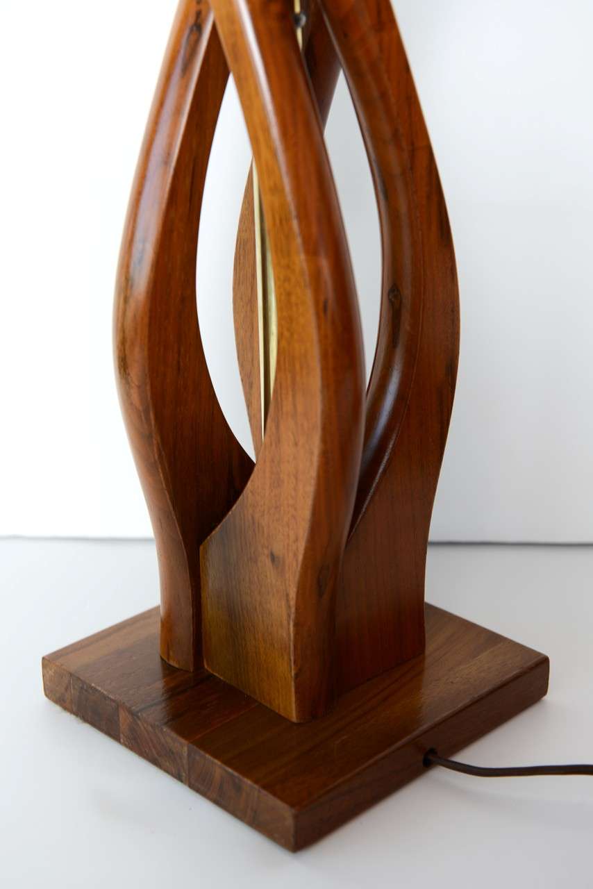 Beautiful Mid Century Modern Danish Style Teak Wood Table Lamps At Beautiful Mid Century Modern Danish Style Teak Wood Table Lamps For 3