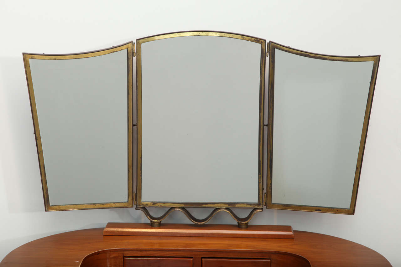 Italian Dressing Table with Mirror by Gio Ponti