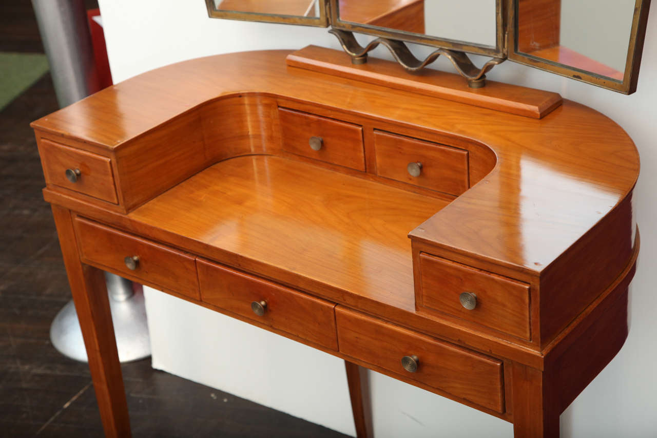 Dressing Table with Mirror by Gio Ponti In Good Condition In New York, NY