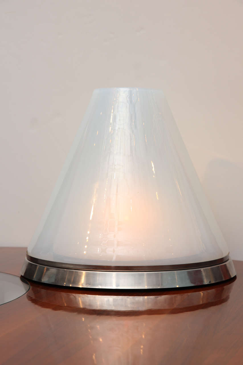 Late 20th Century Pyramid Glass Table Lamp by Carlo Nason for Mazzega