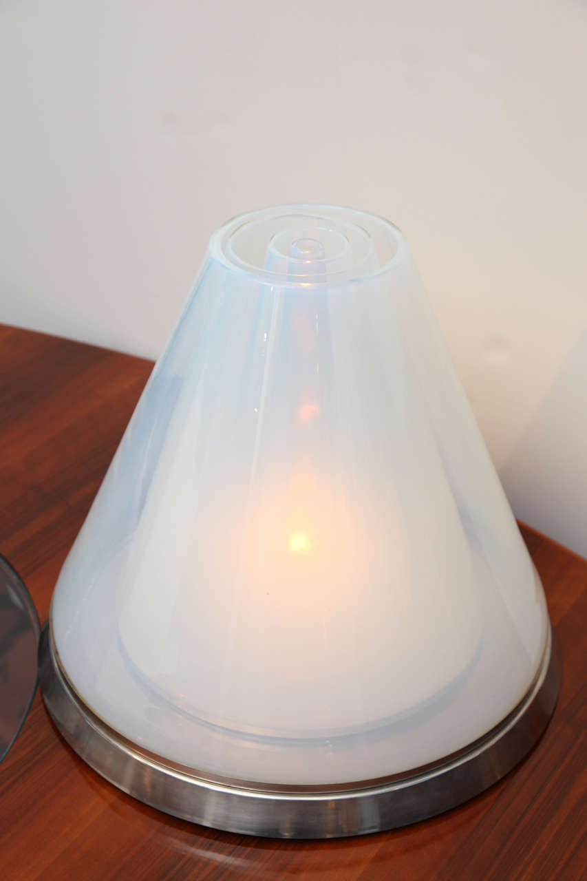 Pyramid Glass Table Lamp by Carlo Nason for Mazzega 1