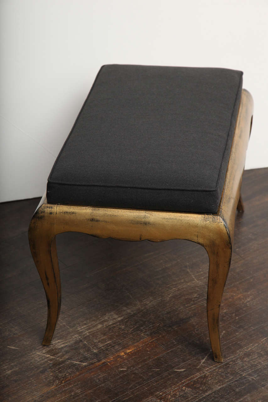 Mid-20th Century Elegant Pair of Upholstered Benches