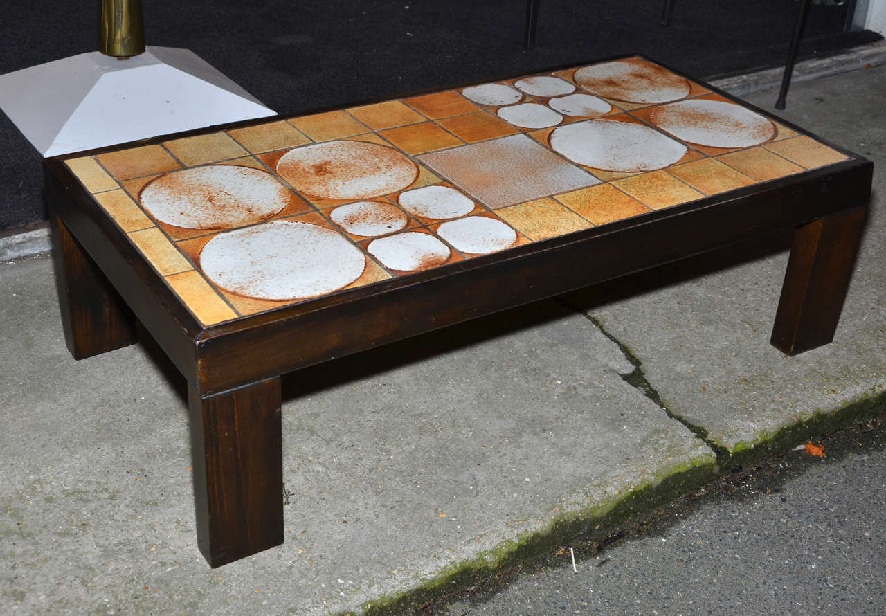 1970s Coffee Table by Raymonde Leduc, Vallauris