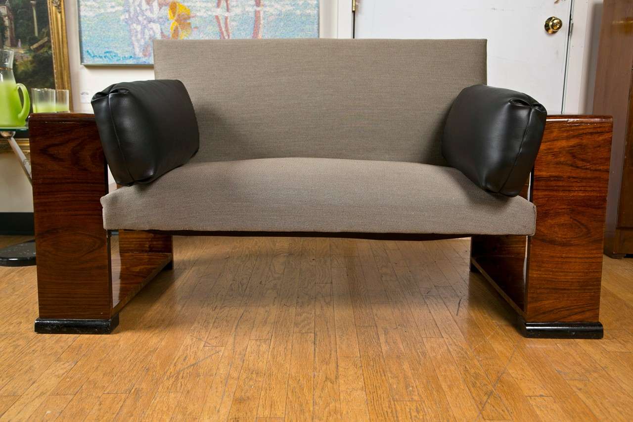 French Art Deco Style Settee With End Tables For Sale 4