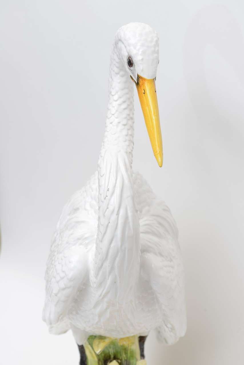 Large Italian Snowy Egret Figurine Meiselman Imports 1