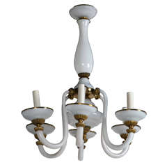French Opaline Chandelier