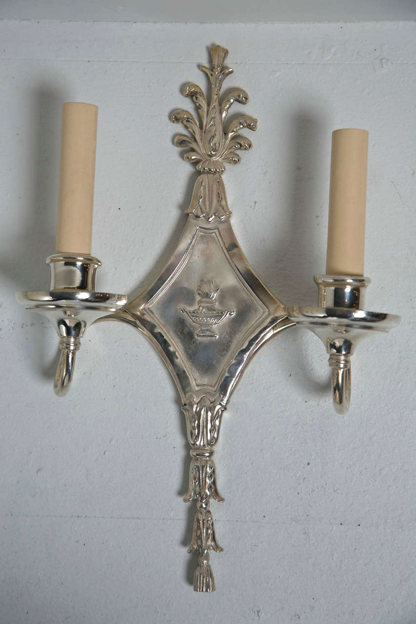 Caldwell Silverplated Sconces For Sale 4