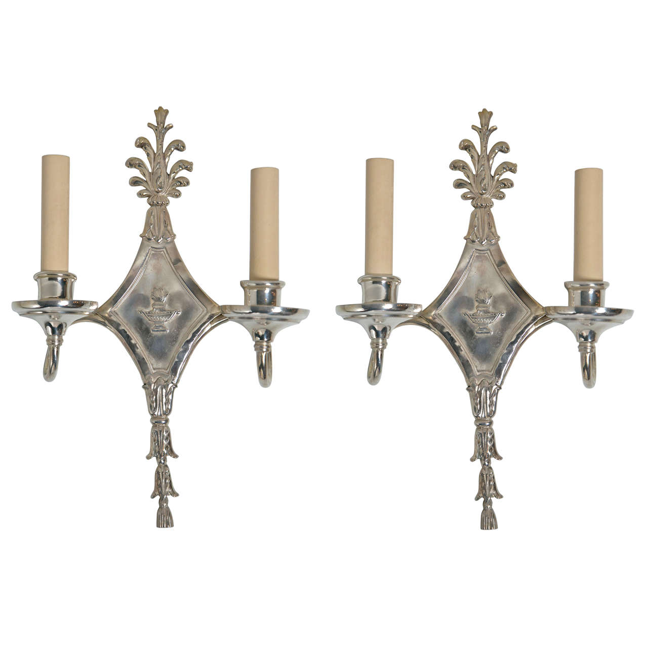 Caldwell Silverplated Sconces For Sale