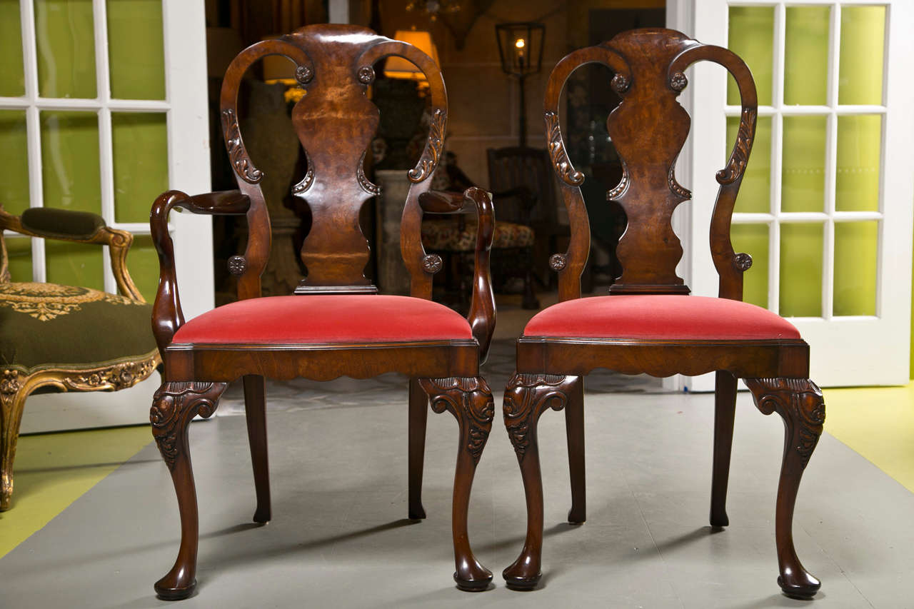 Set of Six George I Style Dining Chairs For Sale 6