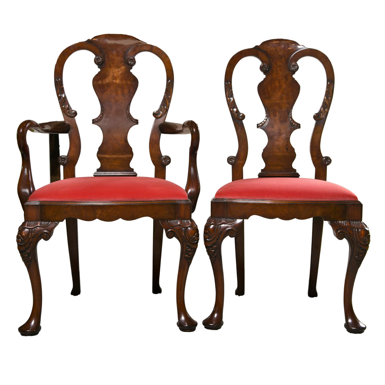 Set of Six George I Style Dining Chairs For Sale