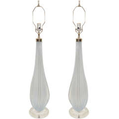 Seguso Murano Glass Lamps