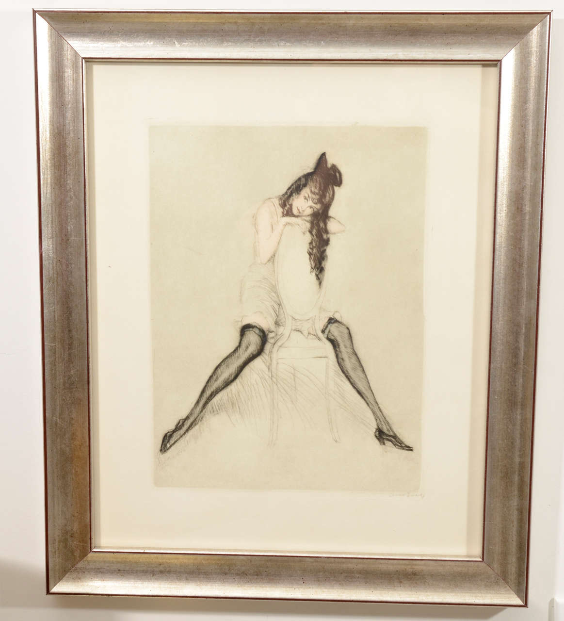 French Hand-Colored Etching